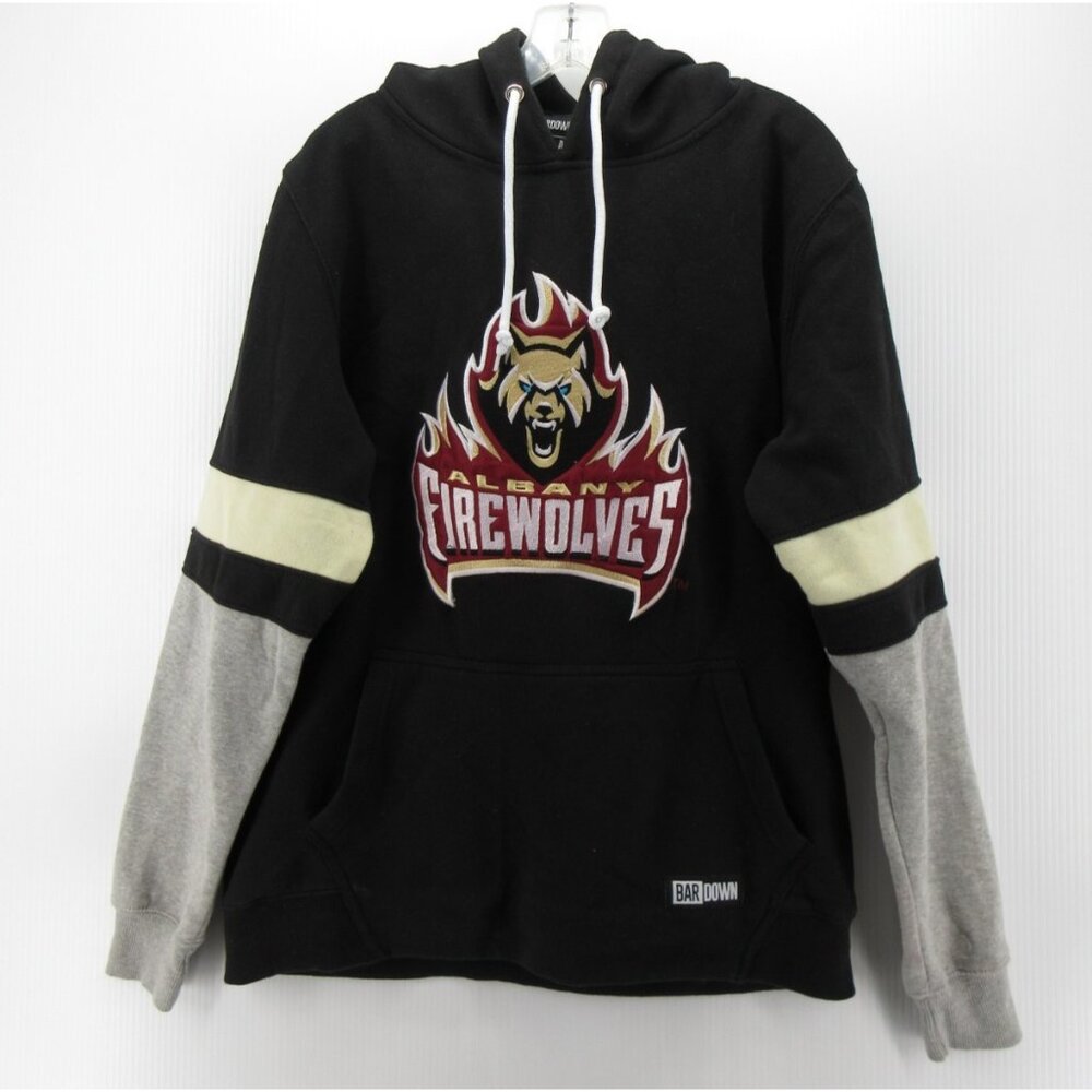 Albany FireWolves Sweatshirt Large NLL Lacrosse Bardown Hoodie
